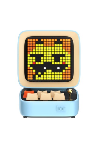 Divoom Ditoo-Mic Mavi Karaoke Mikrofonlu Piksel LED Ekranlı Uygulama Kontrollü Akıllı Bluetooth Hoparlör