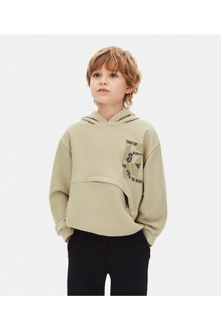 Nk Kids Erkek Kapuşonlu Sweatshirt 25knk49311 Yeşil