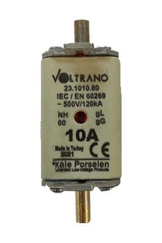 Voltrano Kale Porselen 10a 00 Boy Bıçaklı Sigorta Buşonu Nh00