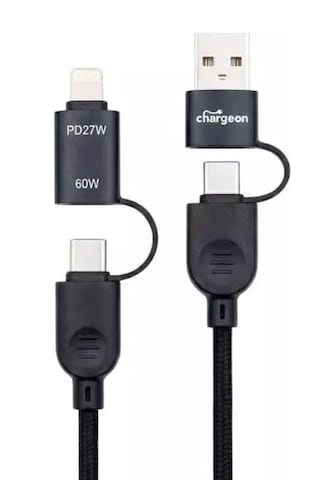Çoklu Şarj Kablosu Usb+type-c- Lightning+pd 60w Süper Hızlı Şarj 100 Cm