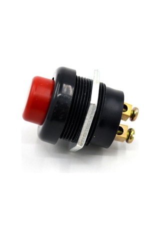 22mm Yaylı Plastik Buton Anahtar Kırmızı Vidalı