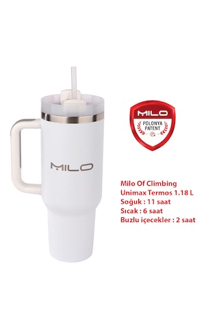 Milo Of Climbing The Unimax 1.18 L Çelik Termos Beyaz