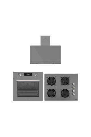 Vestel AF-7841 G - AO-65104 G-DG-T - AD-63330 G Eğik Gri Dijital Lezzet Set