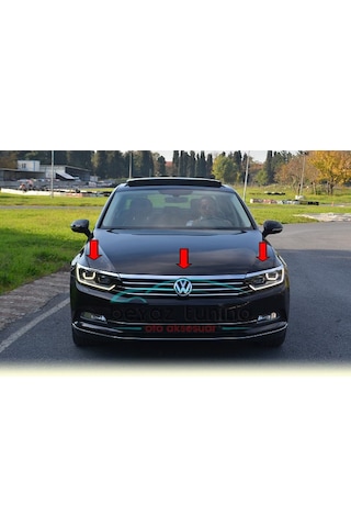 Volkswagen Passat B8 Krom Far Üzeri Çıta Seti 3 Parça 2015-