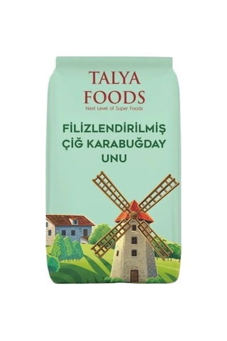 Talya Foods Organik Gluteniz Filizlendirilmiş Çiğ Karabauğday Unu 2 KG