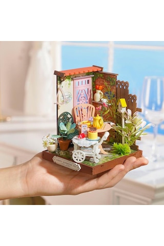 Rolife Ds038 Şık Çay Bahçesi Fancy Tea Yard Dıy Minyatür Maket Model Seti Mini Dollhouse 3d Model Kit Detaylı Dekoratif Hobi Seti 3d Puzzle Tiny House