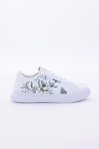 3d Dijital Baskı Kadın Alex Mcqueen Beyaz - Bloom Desenli Sneaker Beyaz-bloom