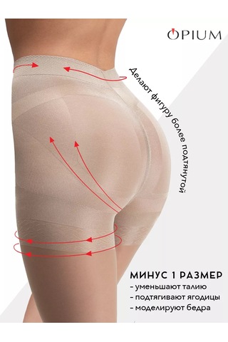Opıum Push Up 40 Den Modelleyen Külotlu Çorap, Toparlayıcı Şort. 16998802 Bej