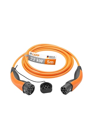 Lapp Elektrikli Araç 22 Kw, 32a, Üç Fazlı, Mod3, 5m Tip2 Şarj Kablosu - Tüm Araçlarla Uyumlu