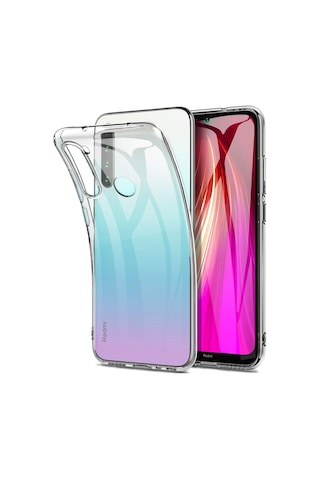 Xiaomi Redmi Note 8 Kılıf Şeffaf Silikon Tam Koruma Hibrit