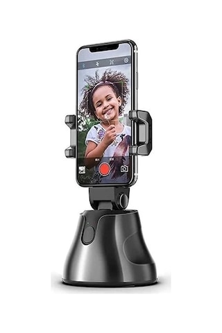 360 Hareket Algılayıcı Sensörlü Akıllı Çekim Selfie Video Takip Tripodu Çok Renkli