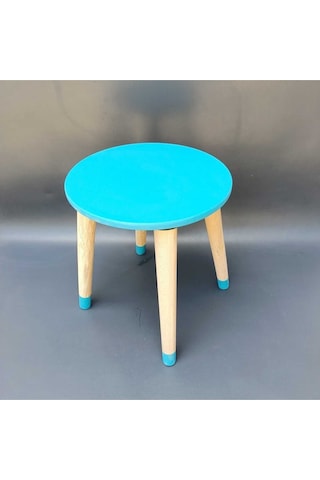 Na Neşeli Ahşap Ahşap Çocuk Taburesi. Çocuk Sandalyesi. Çalışma Masası .renkli Çocuk Odası Sehpa Çiçeklik Ev Dekoru Açık Mavi