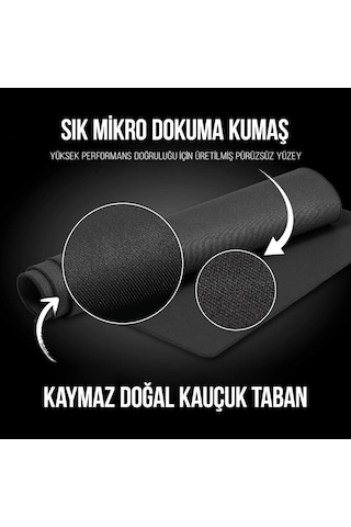 Klasse Pro Black Edition - Dikişli Kenar 70x30, 90x40, 100x50 Ve 120x60 Cm Oyuncu Gaming Mouse