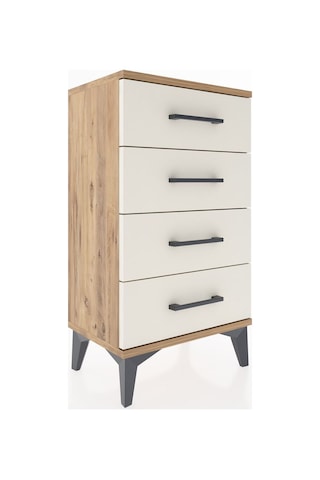 Arges Komodin 4 Çekmeceli 44x30x80 Çam-aytaşı Çam