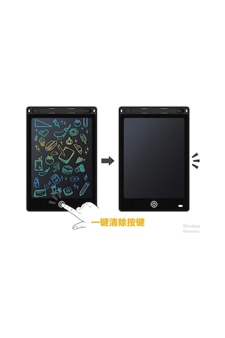 20 Inc Renkli Lcd Grafik Dijital Kalemli Çizim Tableti Yazı Tahta Not Yazma Eğitim Tableti Siyah Diğer