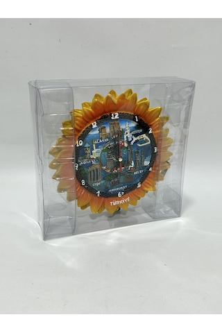 Ayçiçek Model Duvar Ve Masa Saati 18cm
