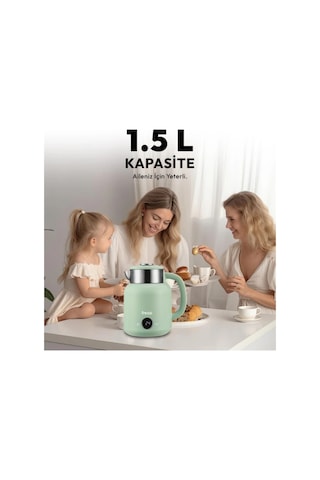 Fressi KT-01 1.5 L Elektrikli Su Isıtıcı Su Yeşili (İthalatçı Garantili)