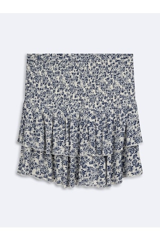 LTB Mini Çiçekli Mavi Etek Mid Indigo