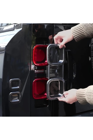 Xuweiwei 6pcs Tail Light Black Land Rover Defender 110 90 2020 2025 Araç Arka Lamba Stop Işık Geri Vites Lamba Kapağı Aksesuar