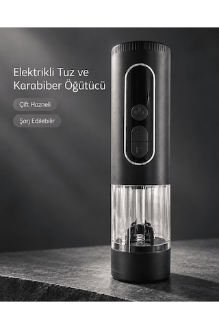 Mutfak Ve Sofra Kullanımına Uygun Çift Hazneli Elektrikli Tuz Karabiber Öğütücü Tkndy-bsva4969 Çok Renkli