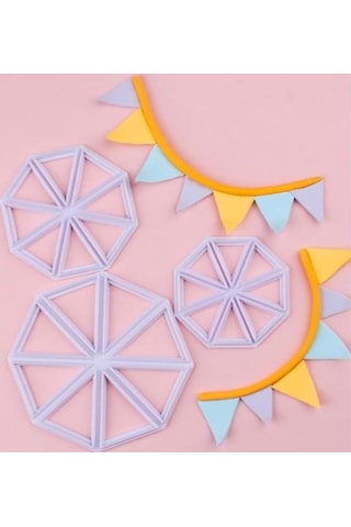 Şeker Hamuru Kalıbı Flama Kesici 3 Lü Beyaz