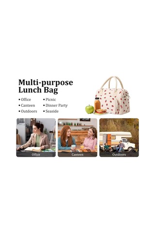 Geeksen Siyah Korduroy Isı Yalıtımlı Çanta - Büyük Kapasiteli, Çoklu Cep, Piknik/seyahat/iş İçin 29x17x22.5cm Gösterildiği Gibi