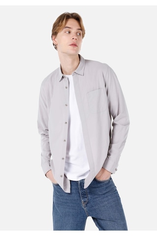 Colin's Colins Regular Fit Shirt Neck Düz Erkek Gri Uzun Kol Gömlek Cl1067013 Q1.v1 Lgr Açık Gri