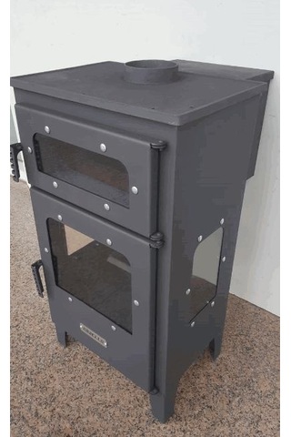 Kuzine Pelet Sobası Firinli Pelet Sobası 005 Model Fırınlı Kuzine