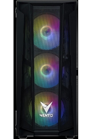 Vento VG15FE 650W Mid Tower Oyuncu Bilgisayar Kasası Siyah