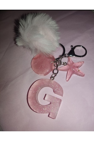 Apeksdesign Pembe Deniz Kabuğu Deniz Yıldızı Ponponlu Anahtarlık