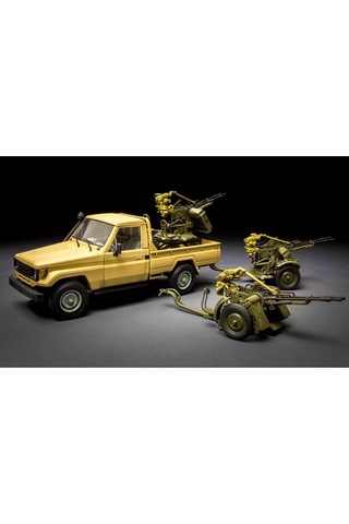 Meng Vs-005 1/35 Ölçek, Zpu-2 Silahlı Toyota Kamyonet, Plastik Model Kiti-49179