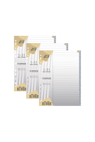 Gen Of Ayraç Seperatör 1 31 Rakamlı 3 Adet Gen 1300