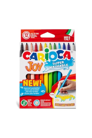 Carioca 12'li Joy Süper Yıkanabilir Keçeli Boya Kalemi / 40614