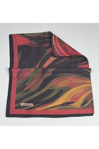 Cardion Pamuk İpek Şal - 70 X 180 - 06302 Siyah - Bordo