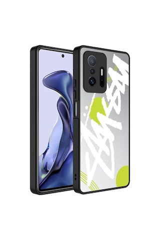 Xiaomi Mi 11t Pro 5g Kılıf Aynalı Desenli Kamera Korumalı Parlak Zore Mirror Kapak Yazı