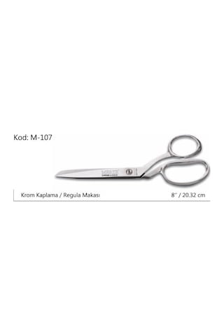 Merze 3157-8 Krom Kaplama Yatık Regula Makası Extra No:8 D