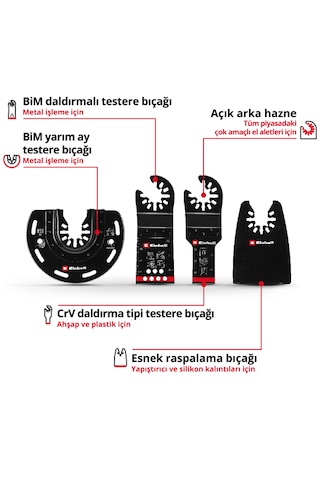 Einhell 4 Parça Çok Amaçlı Alet Seti - 49708104