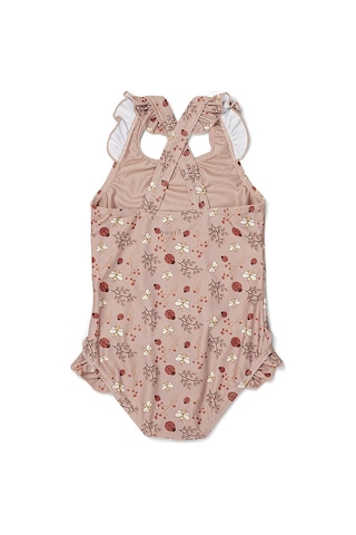 Nuuroo Ariel Fırfırllı Uv Korumalı Kız Mayo Etnik Nu277 Çok Renkli