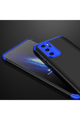 Huawei P40 Pro Kılıf Zore Ays Kapak Siyah-Mavi