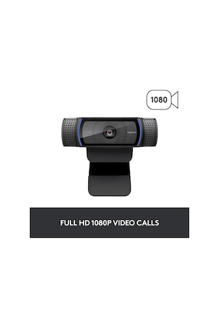 Logitech C920 Web Kamerası 1920 X 1080 Piksel Usb 2.0 Siyah - Web Kameraları 1920 X 1080 Piksel, 1080p, 720p, H.264, M-jpeg, Usb 2.0, Siyah, Klips / Stand
