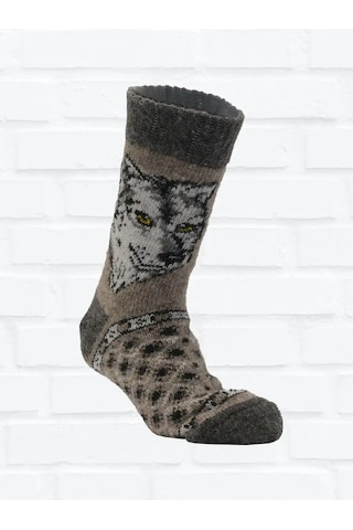 Nakın Yünlü Sıcak Çoraplar Kış İçin Hediye 4 Çift 149338587 Kahverengi