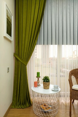 Evdepo Home Fıstık Yeşil Düz Renk Soft Fon Perde Tek Kanat Yeşil