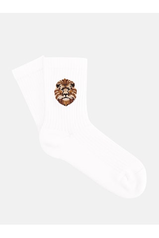 Gsstore X Reflect Studio Aslan Çorap U251269 Beyaz