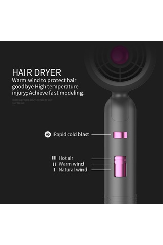 Elektrikli Saç Kurutma Makinesi Katlanır Yüksek Güçlü Ev Tipi Kuaför Sıcak Ve So