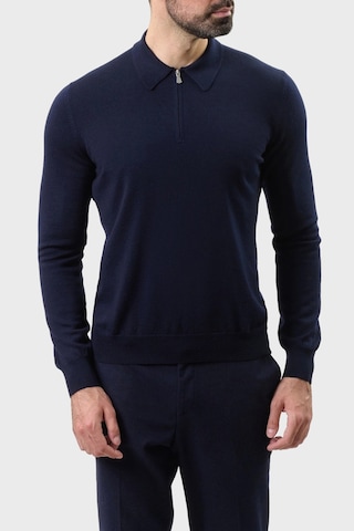 Gran Sasso Erkek Polo Yaka Kazak 55125 14290 598 Lacivert Lacivert