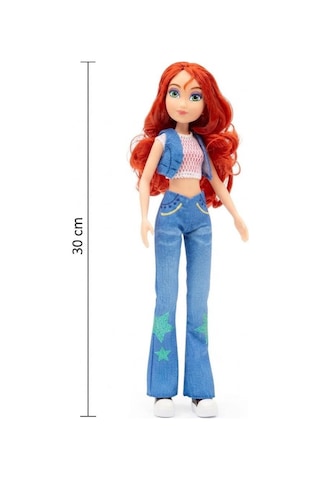 Gioc-hi Prezio-si Winx Bloom Günlük Tarzda Haraketli Eklemli Parıltılı 30 Cm Oyuncak Peri Bebek