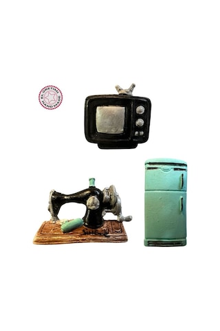 Uretti - Pınar 2572 9565 El Yapımı 3'lütematik Minyatür Eşyalar Magnet