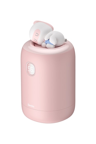 Benks NS03 Dijital Ekran El Isıtıcı Özellikli Aroma Kokulu Powerbank 15W 10000mAh BENKS-TA84714 Pembe