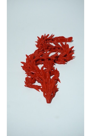 Eklemli Ejderha 3 Renkli 48 Cm - Dekoratif 3d Maket Hediyelik 2,5cm 94761296
