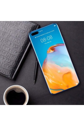 Huawei P40 Lite E 5D Mat Seramik Tam Kaplayan Ekran Koruyucu Cam (544788886)